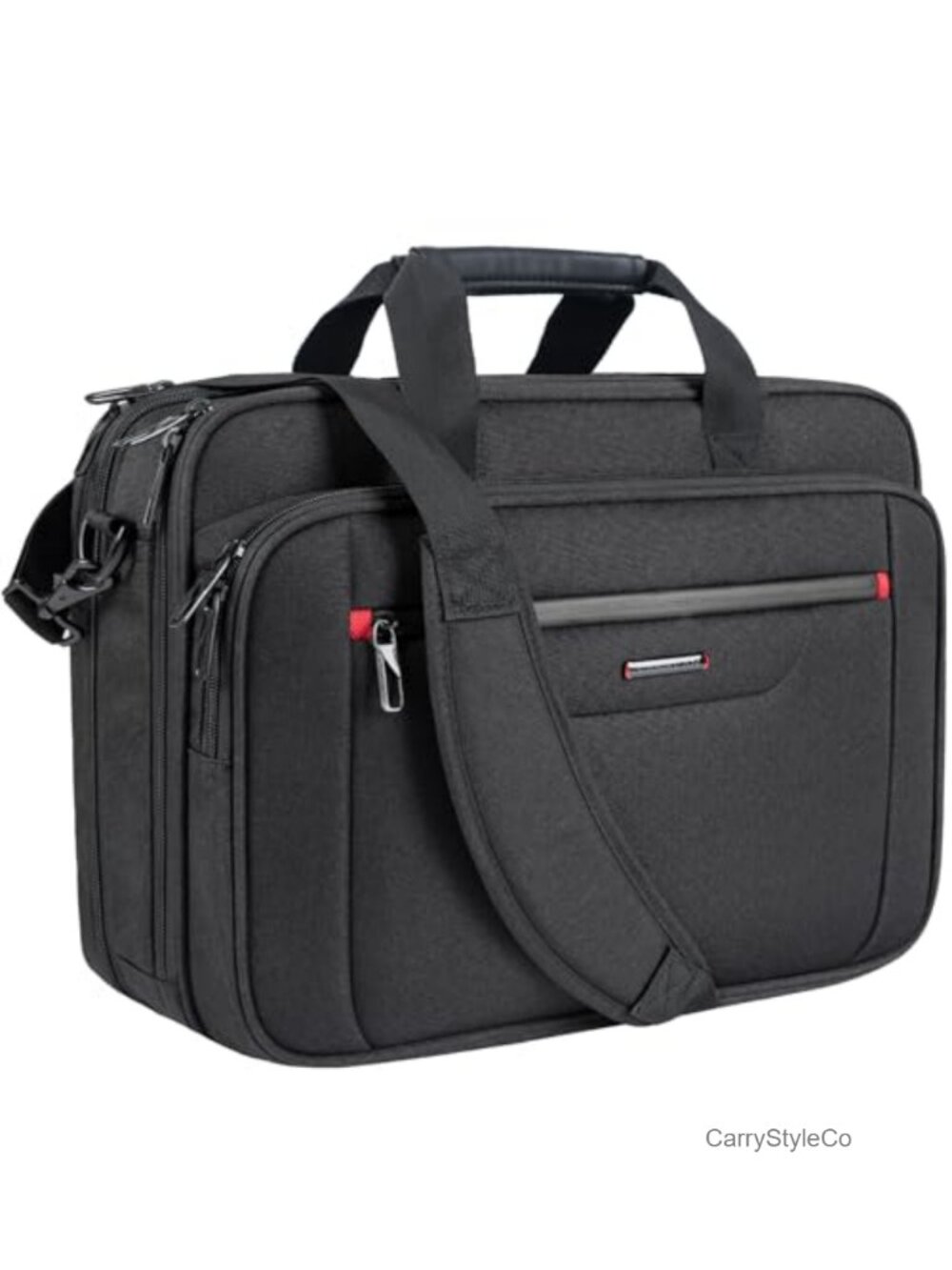 Expandable 17.3" Laptop Briefcase Canvas Waterproof Business Travel Bag